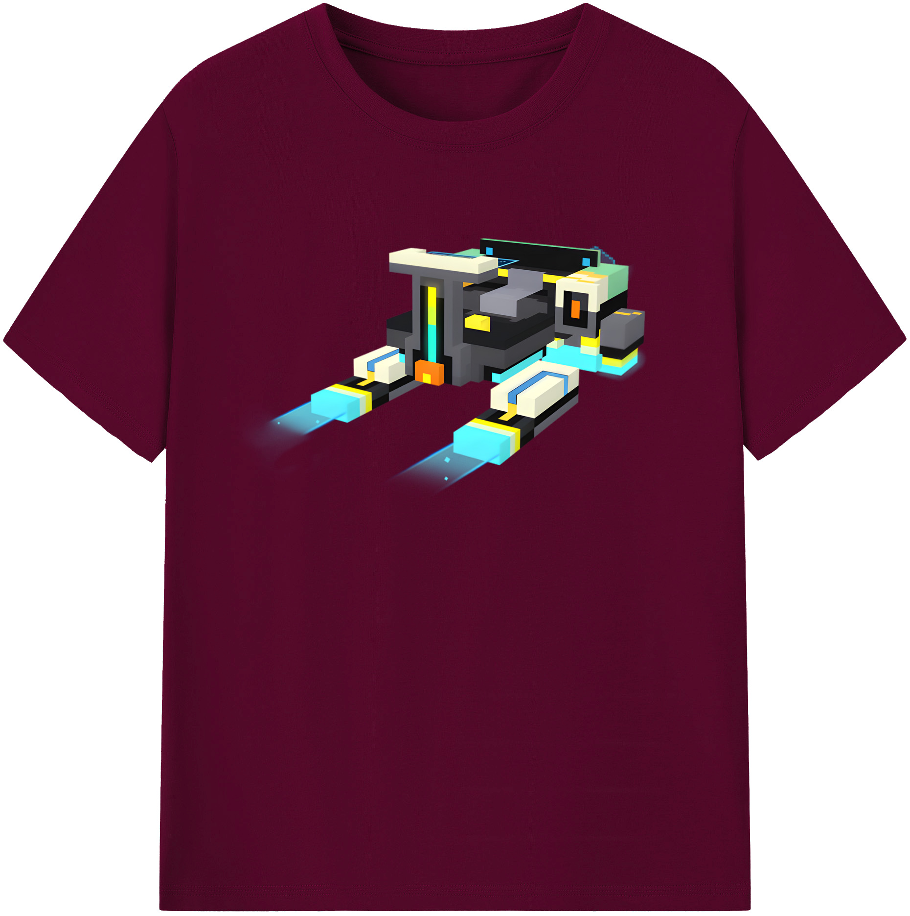 （画像用） マインクラフト ブロックの世界 Minecraft MC Block world レディースカジュアルプリントTシャツ（綿100％）